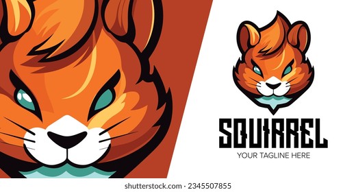 Dynamic Squirrel Mascot: Unleash Team Spirit with a Modern Sport Logo, Badge, and T-shirt Design