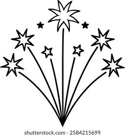 Dynamic Starburst Design with Radiating Lines and Points