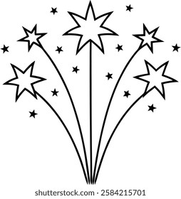 Dynamic Starburst Design with Radiating Lines and Points