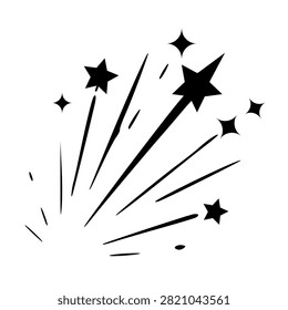 Dynamic Starburst Shooting Stars Firework Explosion Cluster