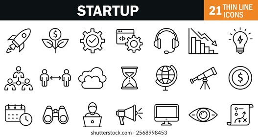  "Dynamic Startup Icon Representing Innovation, Entrepreneurship, and Business Growth"