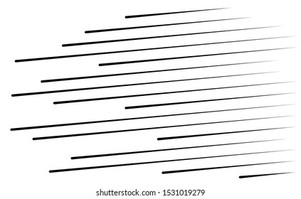 Dynamic straight burst lines in perspective. Radial, radiating stripes. Rapid rays, beams in motion. Action, blast streaks, strips