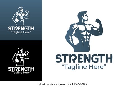 A dynamic strength-training emblem ideal for gym brands, workout programs, and performance-focused businesses.