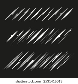 Dynamic stripe icon. Abstract lines symbol. Speed motion lines. Black and white vector.