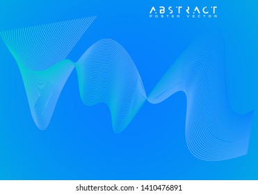 Dynamic Stripes in Movement Conceptual Illustration. Bright abstract background with a dynamic waves of minimalist style. Science backdrop with a matrix of arows with magnitude and direction. 