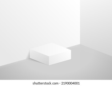 Diseño de banner de estilo dinámico. Elementos de espacio blanco y gris con fondo limpio de caja. Ilustración creativa para afiche, web, aterrizaje, página, portada, anuncio, saludo, tarjeta, presente