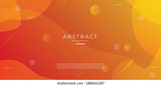 Diseño de banner de estilo dinámico a partir del concepto de fruta naranja natural. Elementos anaranjados con gradiente de fluido. Ilustración creativa para afiche, web, aterrizaje, página, portada, anuncio, saludo, tarjeta, promoción