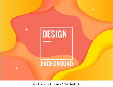 Dynamic style banner design from fruit concept. Orange elements with fluid gradient. Creative illustration for poster, web, landing, page, cover, ad, greeting, card, promotion.