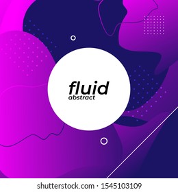 Dynamic style banner design from fruit concept. Purple and orange elements with fluid gradient. Creative illustration for poster, web, landing, page, cover, ad, greeting, card, promotion.