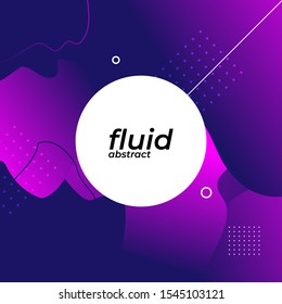 Dynamic style banner design from fruit concept. Purple and orange elements with fluid gradient. Creative illustration for poster, web, landing, page, cover, ad, greeting, card, promotion.