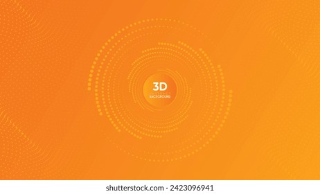 Dynamic style banner design from fruit concept. Orange elements with fluid gradient. Creative illustration for poster, web, landing, page, cover, ad, greeting, card, promotion.
