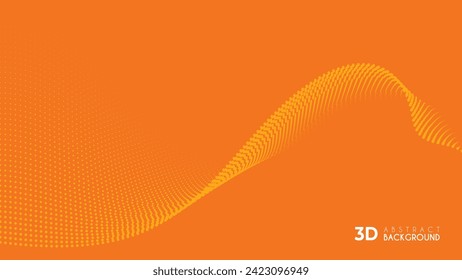Dynamic style banner design from fruit concept. Orange elements with fluid gradient. Creative illustration for poster, web, landing, page, cover, ad, greeting, card, promotion.
