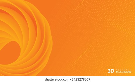 Dynamic style banner design from fruit concept. Orange elements with fluid gradient. Creative illustration for poster, web, landing, page, cover, ad, greeting promotion.
