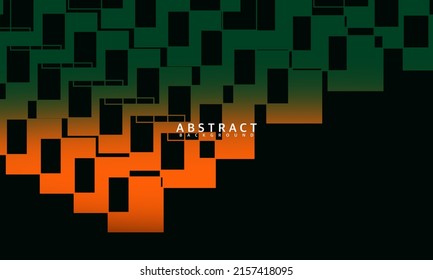 Diseño de banner de estilo dinámico del concepto de elementos naranja y verde con gradiente líquido. Ilustración creativa para afiche, web, aterrizaje, página, portada, publicidad, saludo, tarjeta, promoción.