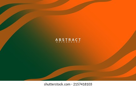 Dynamic Style Banner Design Orange Green Stock Vector (Royalty Free