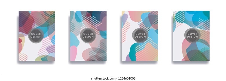 Dynamic style banner design set with fluid gradient elements. Creative illustration for poster, web, landing, page, cover, ad, greeting, card, social media, promotion.