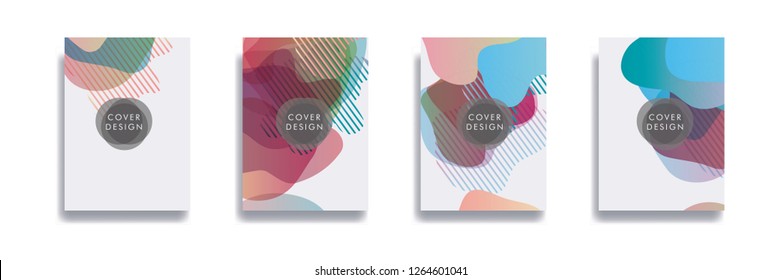 Dynamic style banner design set with fluid gradient elements. Creative illustration for poster, web, landing, page, cover, ad, greeting, card, social media, promotion.