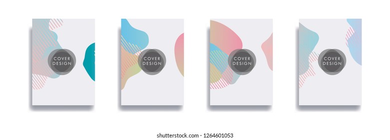 Dynamic style banner design set with fluid gradient elements. Creative illustration for poster, web, landing, page, cover, ad, greeting, card, social media, promotion.