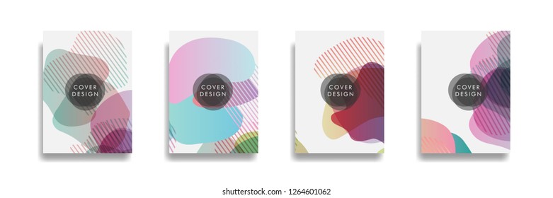 Dynamic style banner design set with fluid gradient elements. Creative illustration for poster, web, landing, page, cover, ad, greeting, card, social media, promotion.