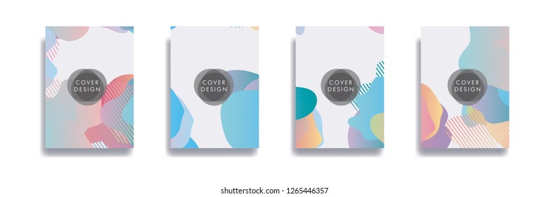 Dynamic style banner design set with fluid gradient elements. Creative illustration for poster, web, landing, page, cover, ad, greeting, card, social media, promotion.