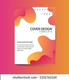 Dynamic style banner design set with fluid orange gradient elements. Creative illustration for poster, page, cover, annual report and promotion template.