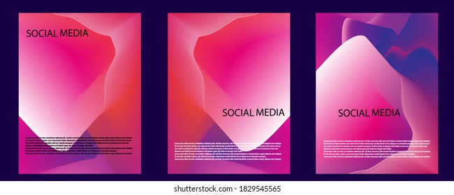 Dynamic style banner design set with fluid gradient banner elements. Creative illustration for poster, web, landing, page, cover, ad, greeting, card, social media