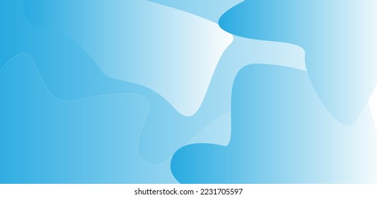 Dynamic style banner design. White and blue elements with fluid gradient. Creative illustration for poster, web, landing, page, cover, ad, greeting, card, promotion.
