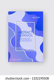 Dynamic style blue wave banner design. Color elements with fluid gradient. Creative vector illustration for web, poster, landing, page, cover, card, promotion.