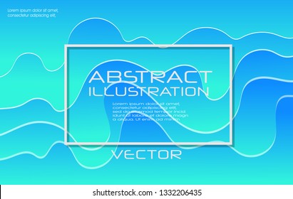 Dynamic style blue wave banner design. Color elements with fluid gradient. Creative vector illustration for web, poster, landing, page, cover, card, promotion.