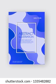 Dynamic style blue wave banner design. Color elements with fluid gradient. Creative vector illustration for web, poster, landing, page, cover, card, promotion.