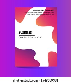 Dynamic style cover design with fluid orange gradient elements. Creative illustration for poster, page, cover, annual report and promotion template.
