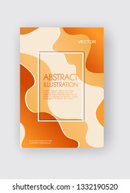 Dynamic style orange goldwave banner design. Color elements with fluid gradient. Creative vector illustration for web, poster, landing, page, cover, card, promotion.