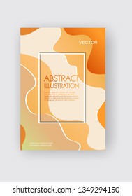 Dynamic style orange goldwave banner design. Color elements with fluid gradient. Creative vector illustration for web, poster, landing, page, cover, card, promotion.