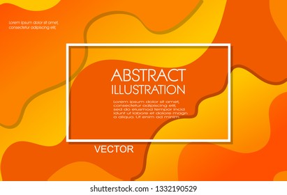 Dynamic style orange wave banner design. Color elements with fluid gradient. Creative vector illustration for web, poster, landing, page, cover, card, promotion.