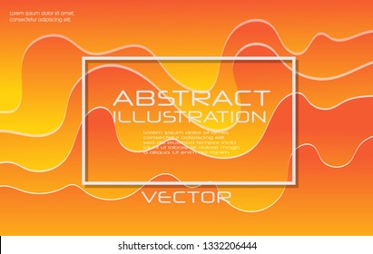 Dynamic style orange wave banner design. Color elements with fluid gradient. Creative vector illustration for web, poster, landing, page, cover, card, promotion.