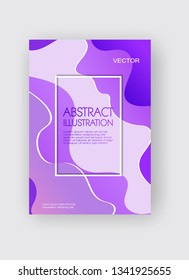 Dynamic style purple wave banner design. Color elements with fluid gradient. Creative vector illustration for web, poster, landing, page, cover, card, promotion.