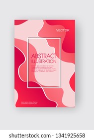 Dynamic style red coral wave banner design. Color elements with fluid gradient. Creative vector illustration for web, poster, landing, page, cover, card, promotion.