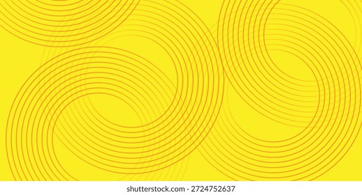 Dynamische Wirbellinien abstrakter gelber Hintergrund, Vektorgrafik.