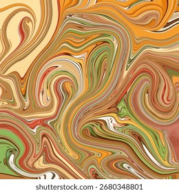 Las líneas dinámicas en colores cálidos y terrosos crean un patrón abstracto fluido perfecto para el arte moderno y los textiles de moda.