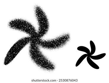 Un diseño dinámico y ondulado acompañado de una sólida forma de espiral negra, ideal para proyectos gráficos abstractos y creativos.