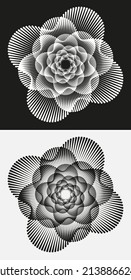 Dynamic swirling waves, an abstract flower