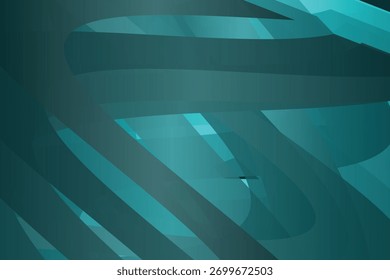 Plano de fundo abstrato azul-petróleo dinâmico com formas fluidas e sobrepostas e elementos geométricos, transmitindo movimento e profundidade.