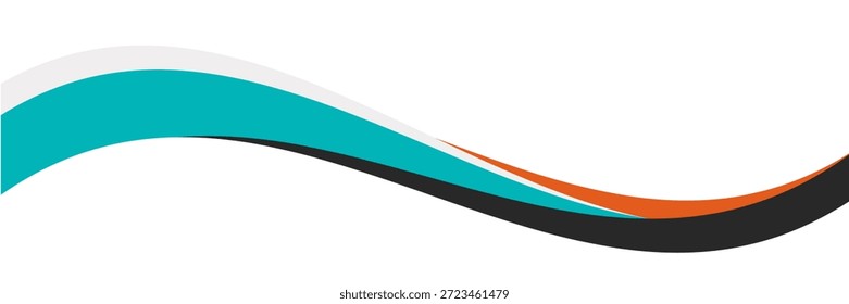 Design Dinâmico De Onda Azul E Azul Com Curvas De Ênfase Pretas Para Elementos Modernos De Arte Gráfica