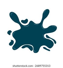 Dynamic teal splash, bold abstract design element for creative projects and vibrant modern backgrounds