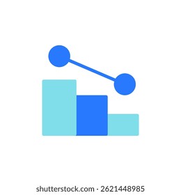 Colaboração dinâmica em equipe e análise da estratégia de negócios com o ícone do gráfico que representa o crescimento e o progresso em um ambiente profissional de escritório