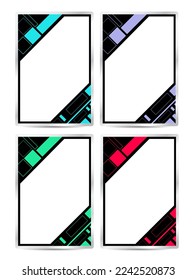 fondo de borde de la tarjeta de imagen geométrica técnica dinámica diseño de plantilla moderno 