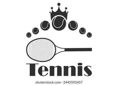 Dynamic Tennis Ball Logo Design,  Energetic Tennis Ball Typography, Modern Tennis Ball Logo, Vibrant Tennis Logo Design,  Sporty Graphic, Stylish  Ball Vector Design