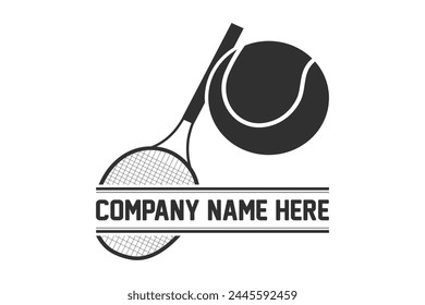 Diseño dinámico del logotipo de la bola de tenis, tipografía energética de la bola de tenis, logotipo moderno de la bola de tenis, diseño vibrante del logotipo del tenis, gráfico deportivo, diseño elegante del Vector de la bola