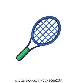 A dynamic tennis racket icon ideal for sports and outdoor activities.