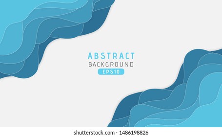 Dynamic texture background with blue wave shapes modern concept. Vector Illustration